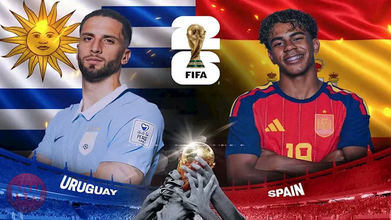 إسبانيا تتقدم على أوروجواي بهدف باينا في الشوط الأول بكأس العالم