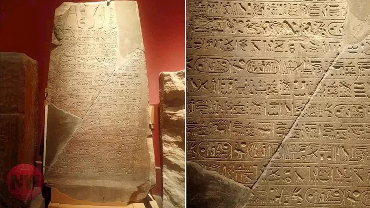 ترميم لوحة أثرية للملك رمسيس الثاني بالمتحف المصري