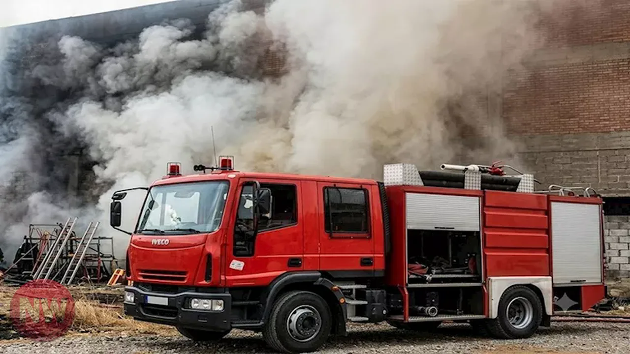 إخماد حريق بمطعم في مدينة موط بالوادي الجديد