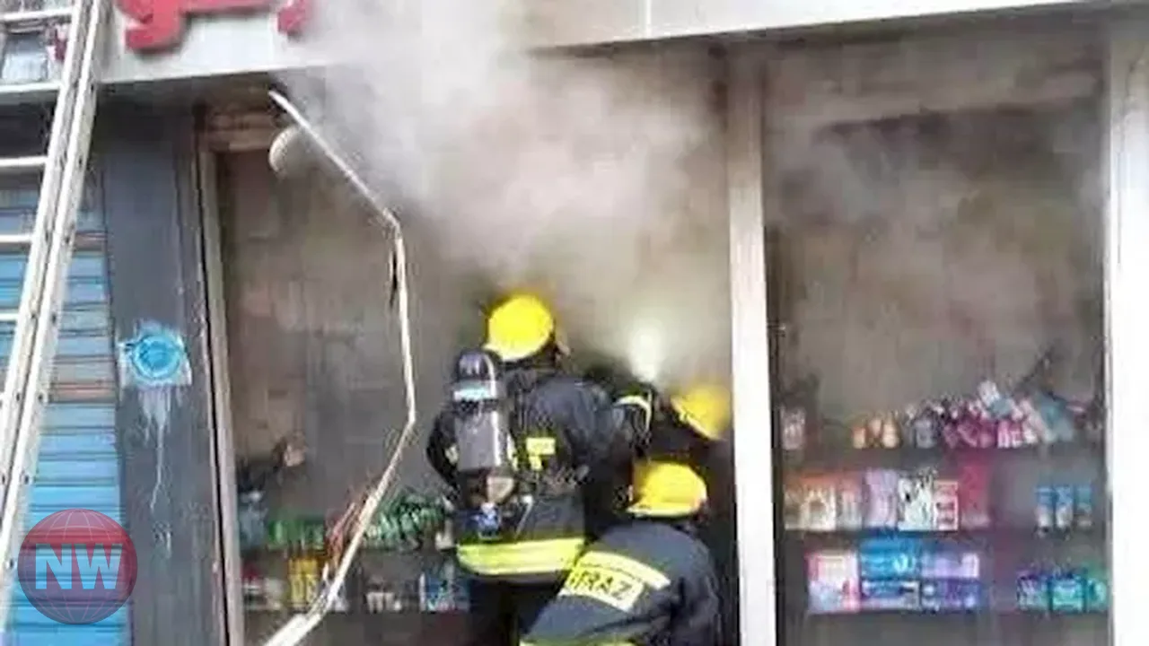 إتلاف محتويات صيدلية بالكامل إثر حريق في مدينة مغاغة بالمنيا