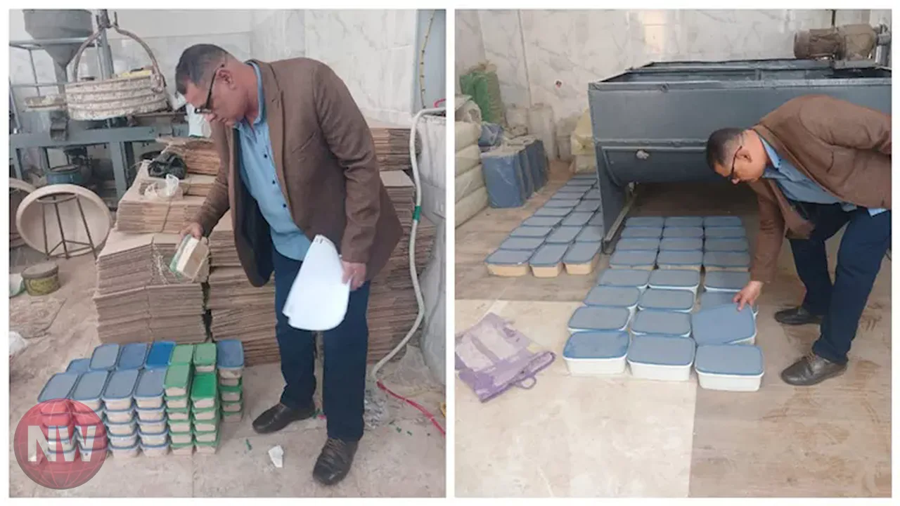 ضبط مصنعين للحلاوة والخل في محافظة بني سويف