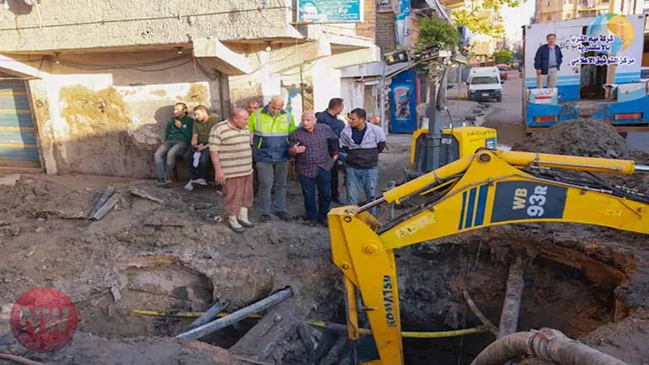 عودة ضخ المياه لثلاث مناطق في الإسكندرية بعد إصلاح عطل