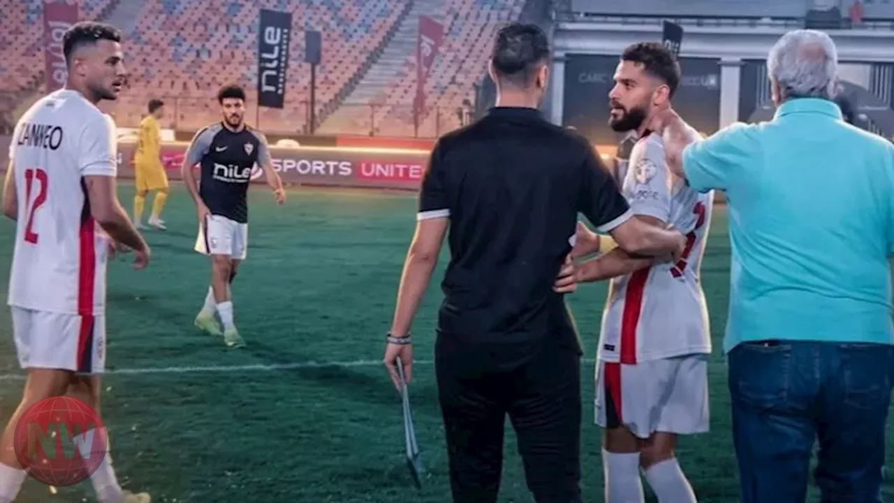 غضب محمود بنتايك بعد مباراة الزمالك وأبو قير